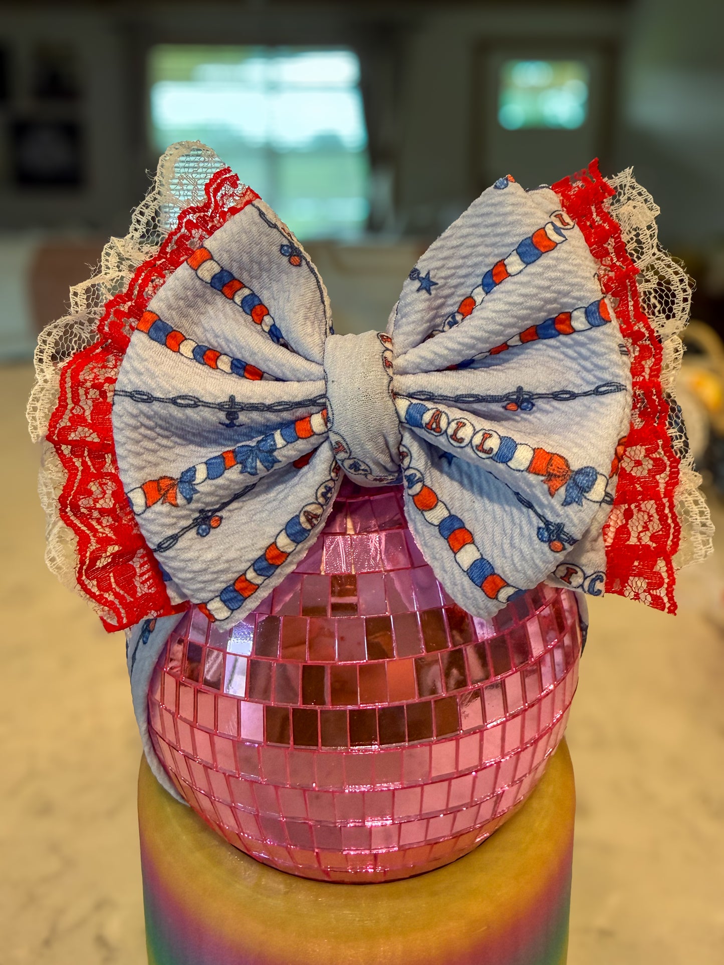 American girl Stacked wrap + lace trim